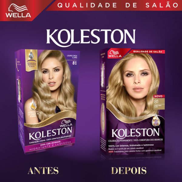 Tinta de Cabelo Koleston Louro Cinza Claro 81