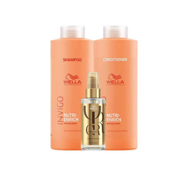 Kit-80.jpg Kit Wella Professionals Invigo Nutri-Enrich Salon Trio com Oil Reflections (3 Produtos)